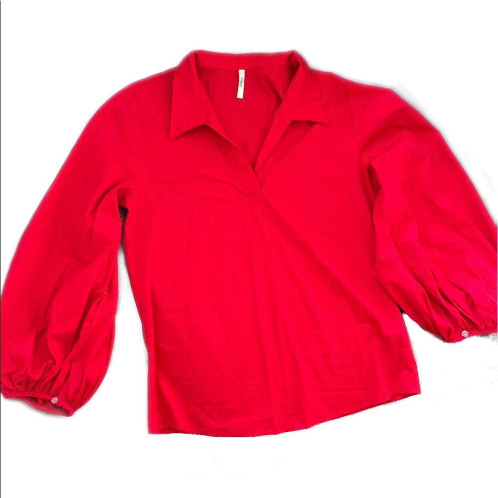 NWOT Dreams by J&S Puff Long Sleeve Top Red